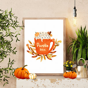 Pumpkin Spice Mug Wall Art   Fall Home Decor