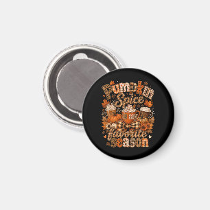 Pumpkin Spice My Favourite Season Autumn Latte Magnet