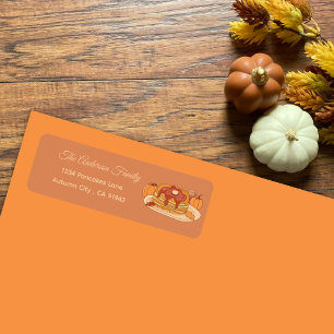 Pumpkin Spice Pancakes Fall Return Address Labels