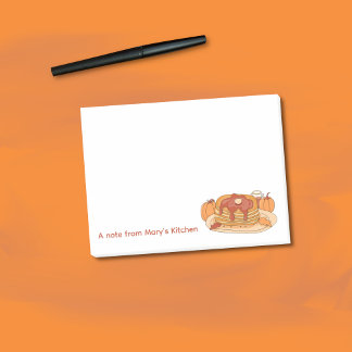 Pumpkin Spice Pancakes Fall Sticky Notes