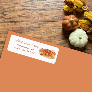 Pumpkin Spice Pancakes White Return Address Labels