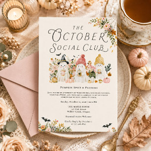 Pumpkin Spice & Pastries October Party Invitation