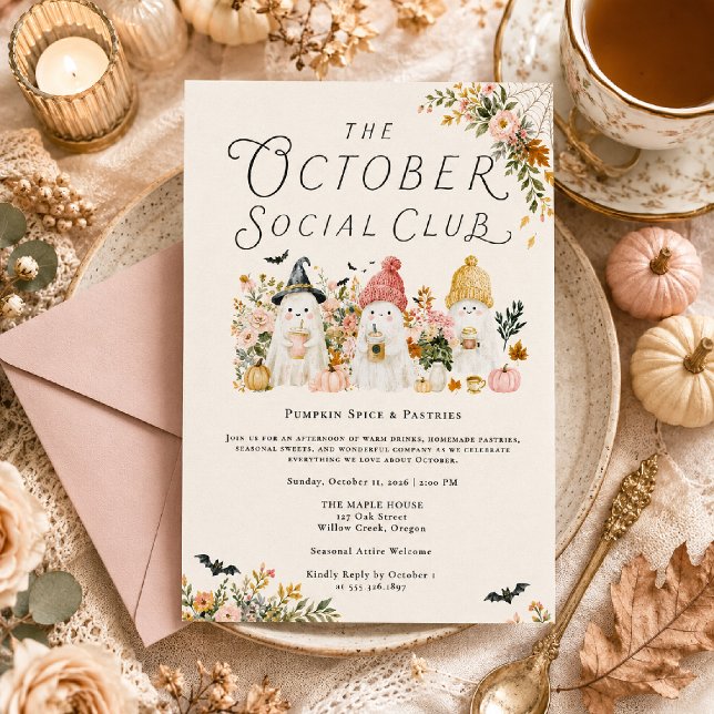 Pumpkin Spice & Pastries October Party Invitation (Creator Uploaded)
