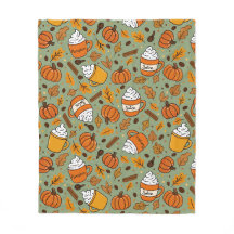 Pumpkin Spice Pattern | Cosy Fall Coffee Lover Des