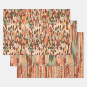 Pumpkin Spice Pattern Wrapping Paper Sheet