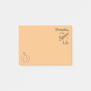 Pumpkin Spice Post-it Notes