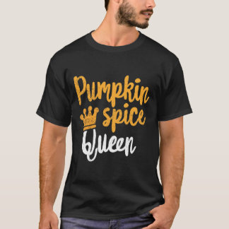 Pumpkin Spice Queen T-Shirt Love Coffee Latte Fall