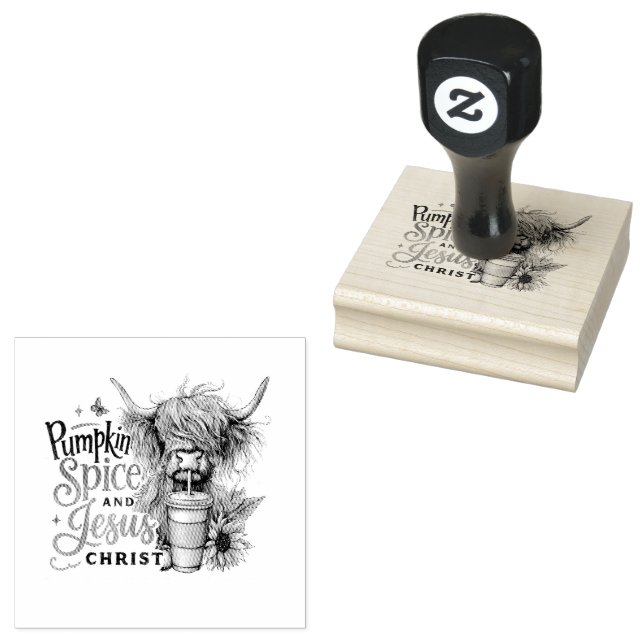 Pumpkin Spice....  Rubber Stamp (Stamped)