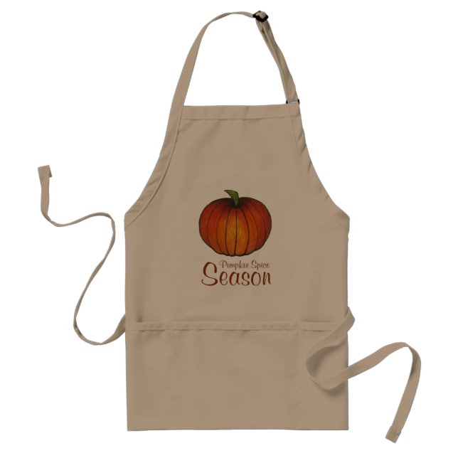 Pumpkin Spice Season Autumn Harvest Coffee Latte Standard Apron (Front)