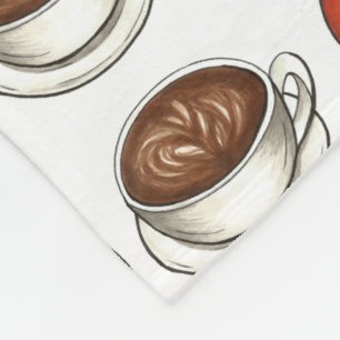 Pumpkin Spice Season Coffee Latte Autumn Fall Fleece Blanket