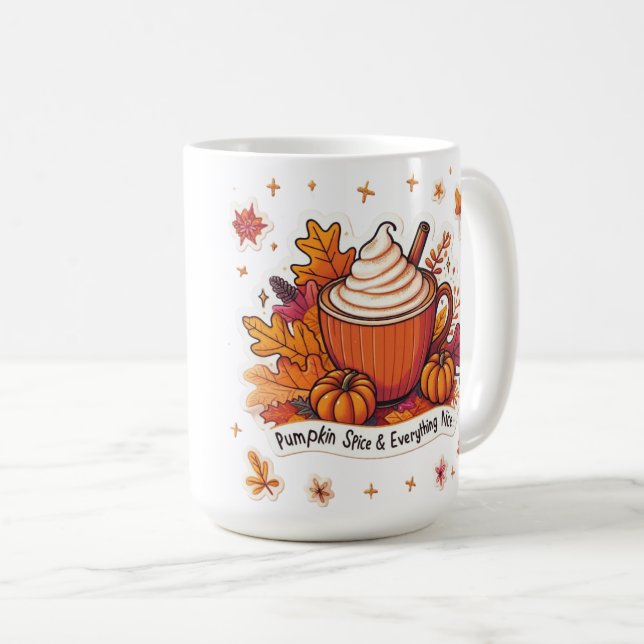 Pumpkin Spice Season | Cosy Autumn Coffee Mug Gift (Front Right)