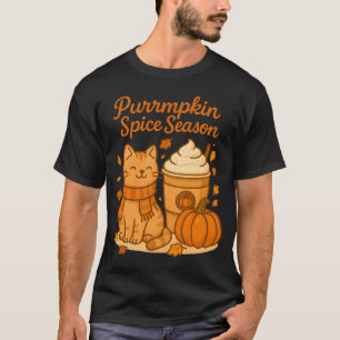 Pumpkin Spice Season – Cute Cat Fall Autumn T-Shirt