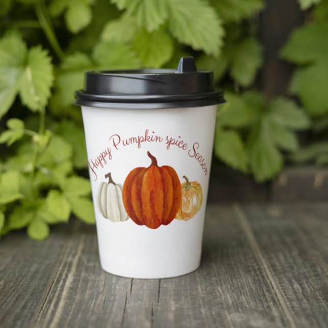 Pumpkin Spice Season cute pumpkin for Autumn lover Paper Cups (Creator Uploaded)