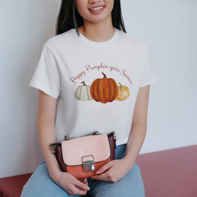 Pumpkin Spice Season cute pumpkin for Autumn lover T-Shirt (Creator Uploaded)
