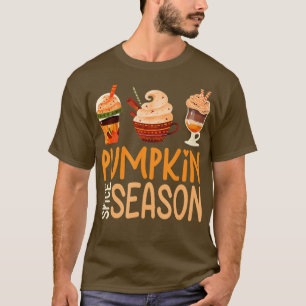 Pumpkin Spice Season Fall Autumn Cute Latte Hallow T-Shirt