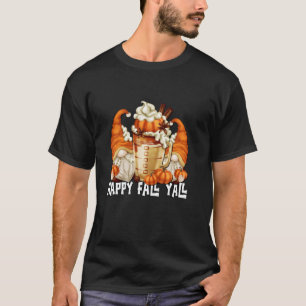 Pumpkin Spice Season Gnome Coffee Mug Women Happy  T-Shirt