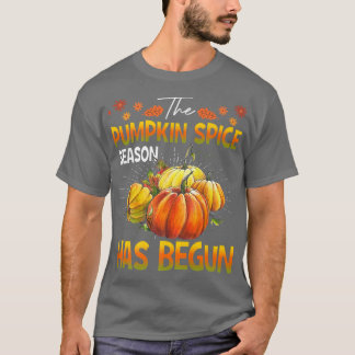 Pumpkin Spice Season Has Begun - Cute Fall Autumn  T-Shirt