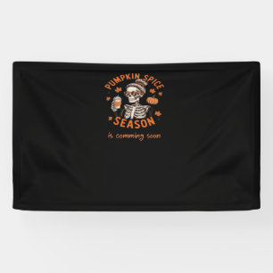 Pumpkin Spice Season is Comming Soon Halloween Fal Banner