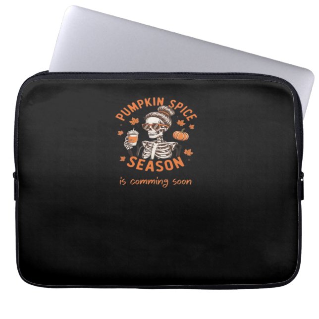 Pumpkin Spice Season is Comming Soon Halloween Fal Laptop Sleeve (Front)