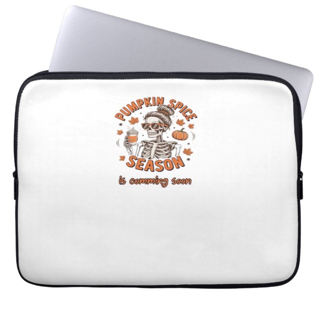 Pumpkin Spice Season is Comming Soon Halloween Fal Laptop Sleeve (Front)