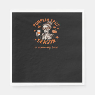 Pumpkin Spice Season is Comming Soon Halloween Fal Napkin