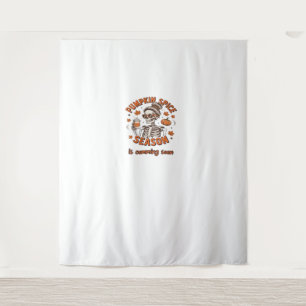 Pumpkin Spice Season is Comming Soon Halloween Fal Tapestry