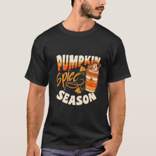 Pumpkin Spice Season Latte Coffee Fall Autumn Funn T-Shirt