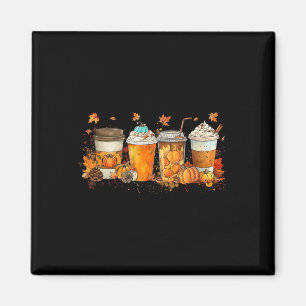 Pumpkin Spice Season Latte Coffee Lover Fall Thank Magnet