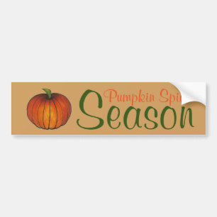 Pumpkin Spice Season Orange Harvest Farm Autumn Bumper Sticker