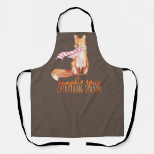 Pumpkin Spice Season Sitting Fox  Apron