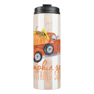 Pumpkin Spice Season Vintage Truck Thermal Tumbler