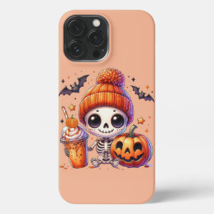 Pumpkin Spice Skeleton iPhone 13 Pro Max Case