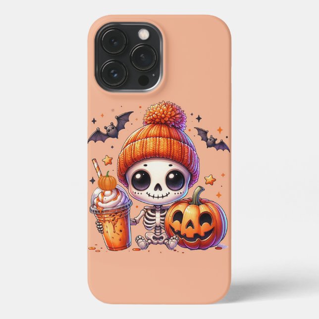 Pumpkin Spice Skeleton iPhone Case (Back)