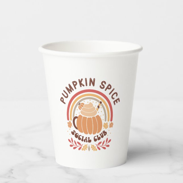 Pumpkin Spice Social Club – Cute Fall PSL  Paper Cups (Front)