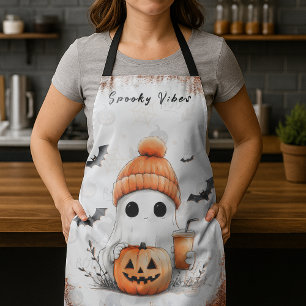 Pumpkin Spice Spooky Vibes Personalised Apron