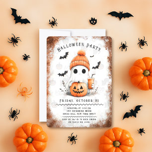 Pumpkin Spice Spooky Vibes Personalised Invitation