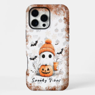 Pumpkin Spice Spooky Vibes Personalised iPhone 16 Pro Max Case