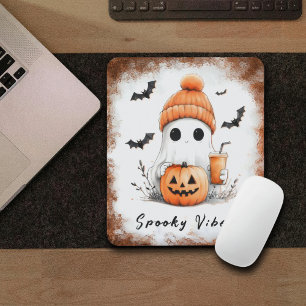 Pumpkin Spice Spooky Vibes Personalised Mouse Mat