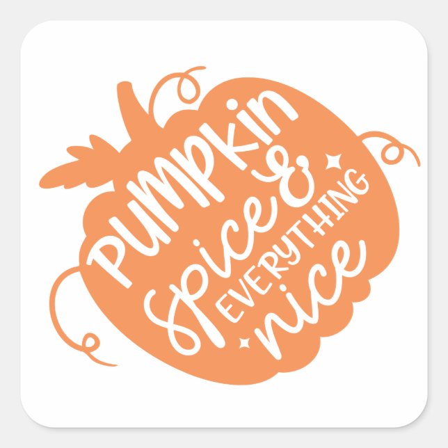 Pumpkin Spice Square Sticker (Front)