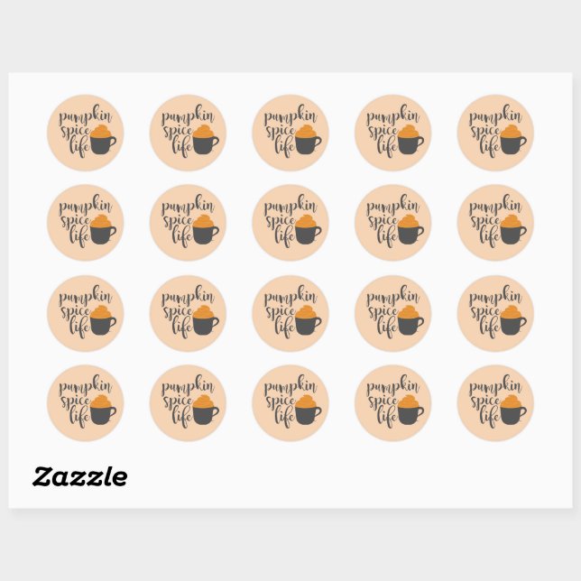 Pumpkin spice stickers & labels (Sheet)