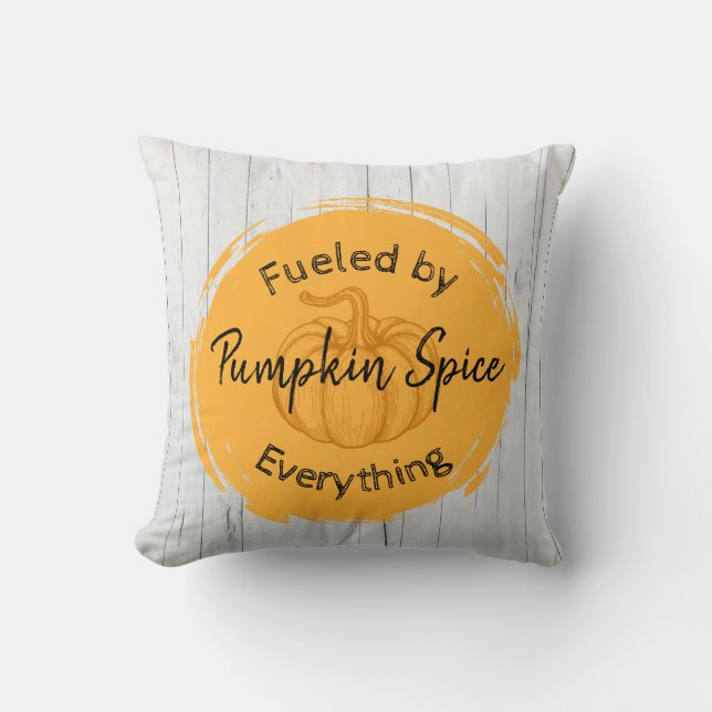 Pumpkin Spice Throw Pillow (Front)