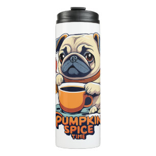 Pumpkin Spice Time Dog Dad Mum Halloween Cute Gift Thermal Tumbler