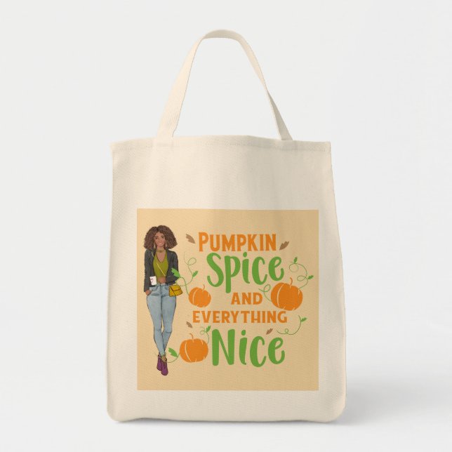 Pumpkin Spice Tote Bag (Front)