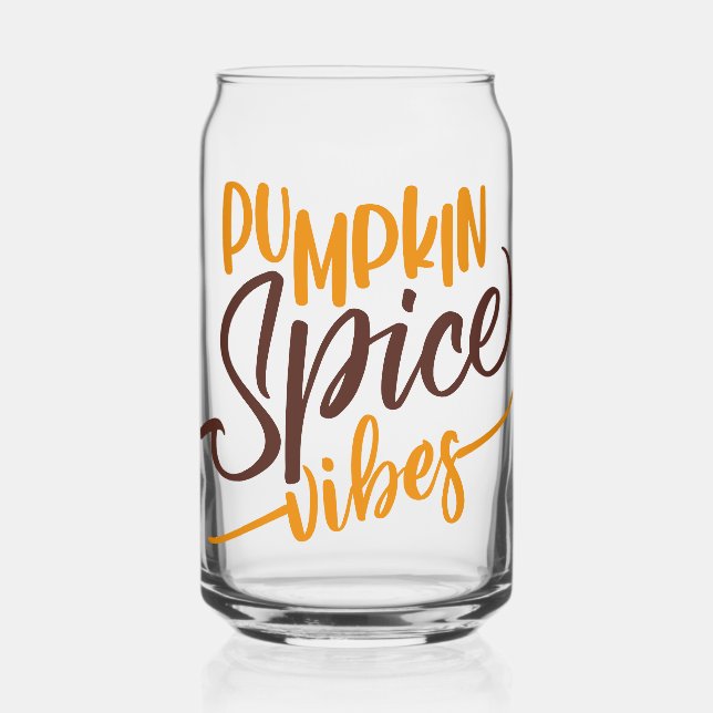 Pumpkin Spice Vibes Can Glass (Front)