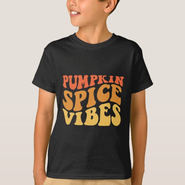 Pumpkin Spice Vibes Retro Autumn Vibes 1  T-Shirt (Front)