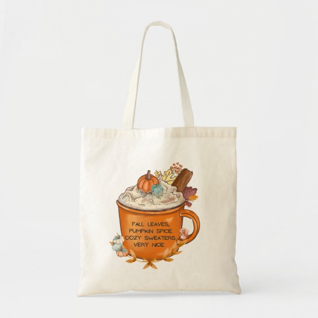 Pumpkin Spice Vibes  Tote Bag (Front)
