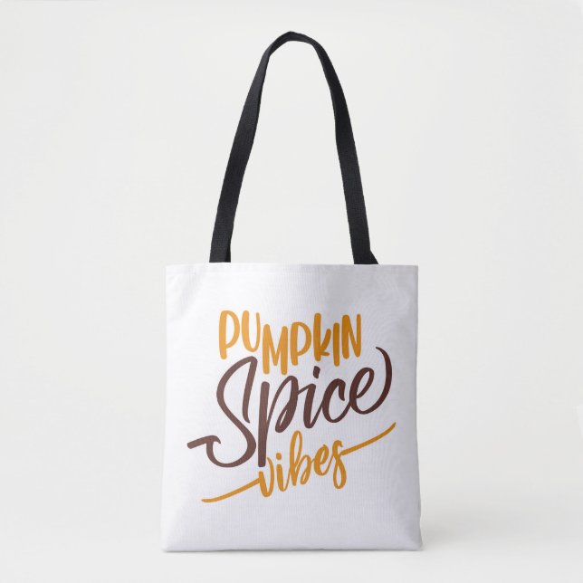 Pumpkin Spice Vibes Tote Bag (Front)