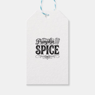 Pumpkin Spice Vintage Coffee Fall Shirt Design_1 Gift Tags