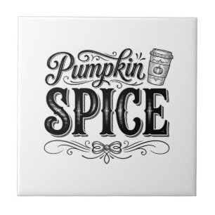 Pumpkin Spice Vintage Coffee Fall Shirt Design_1 Tile