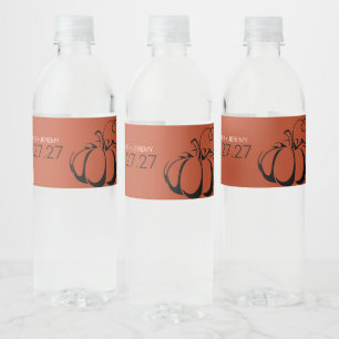 Pumpkin Spice Water Bottle Label